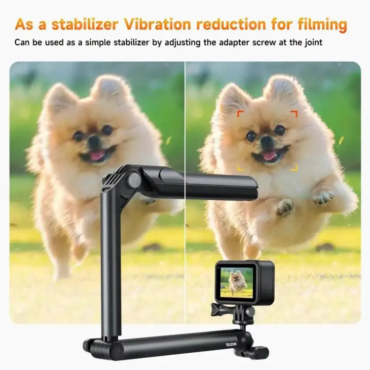 TELESIN Tri-folding Tripod For Sports Camera Mobile Phone Selfie Stand Desktop Fixed Bracket - Action King