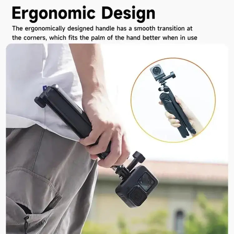 TELESIN Tri-folding Tripod For Sports Camera Mobile Phone Selfie Stand Desktop Fixed Bracket - Action King