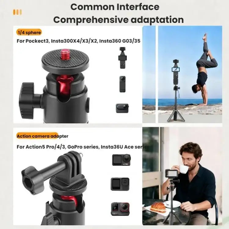 Utdragbar Osmo Pocket 3 Selfiestick med Stativfunktion