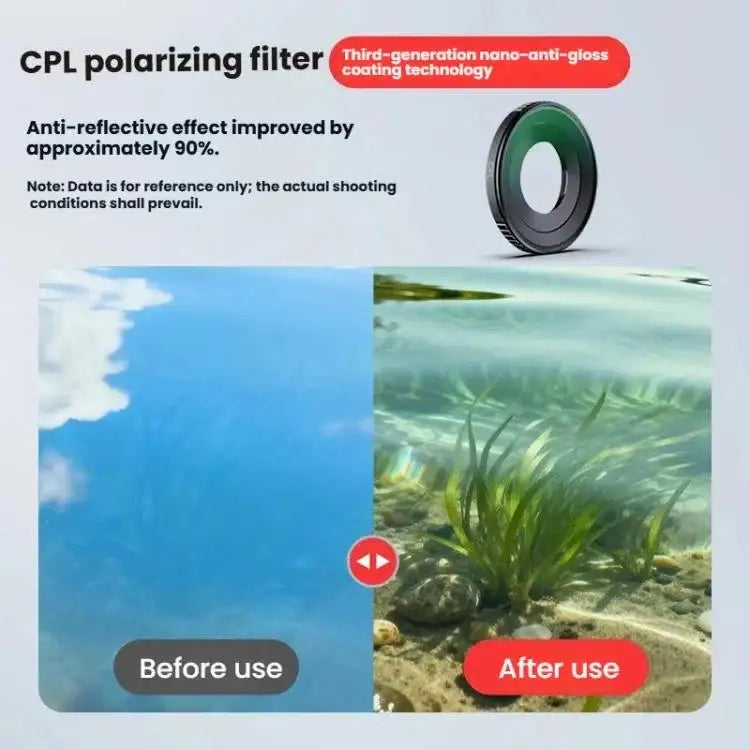 Osmo Action 6 filter kit för professionell videokvalitet med ND-filter och polariserande glas.