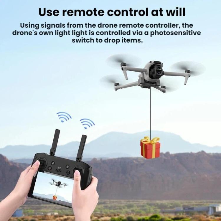 DJI Air 3 airdrop system: BRDRC kastsystem för drönare & leverans av presenter. DJI Air 3 tillbehör lansering.