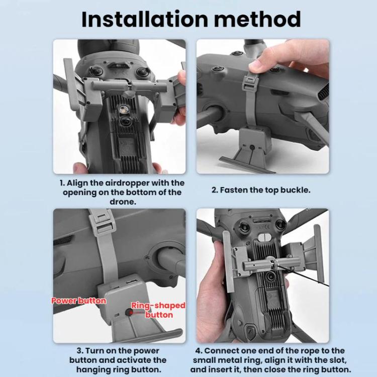 Mavic 4 Pro Airdrop – BRDRC Fällsystem för DJI Mavic 4 Pro. Släpp last enkelt och säkert med din drönare.