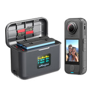 Insta360 X4 laddfodral v1 - Insta360 X4 Laddfodral med Färgdisplay