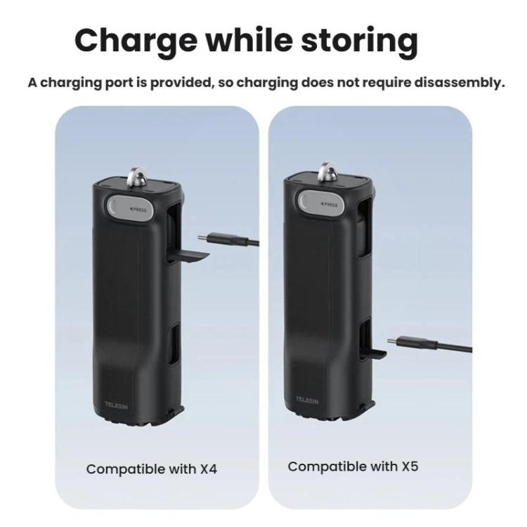 TELESIN Grepp och Stativ till Insta360 X4/X5