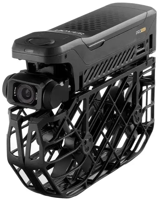 Svart Hover ProWex drone med kamera och skyddande propellergaller i modern design