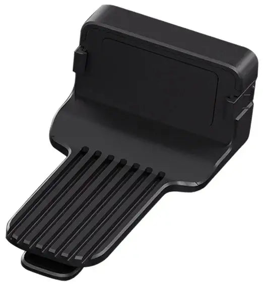 Svart magnetisk klämma med räfflad yta, designad för att hålla föremål säkert